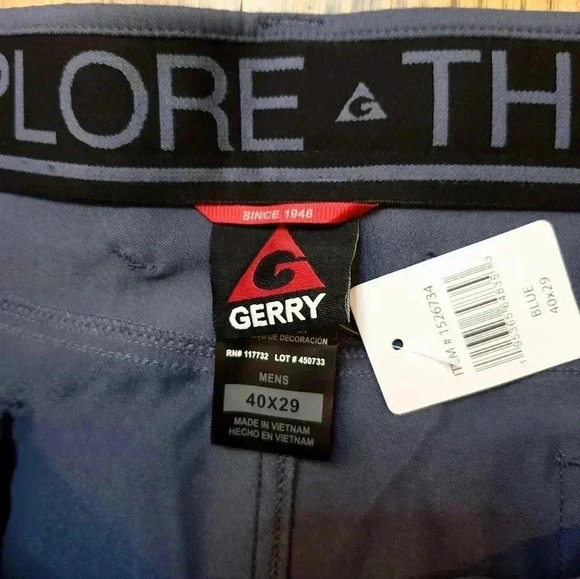 Gerry Men’s Venture Commuter Pant Stretch Fabric Leg Zip Pocket Blue 40 x 29 - Picture 3 of 8